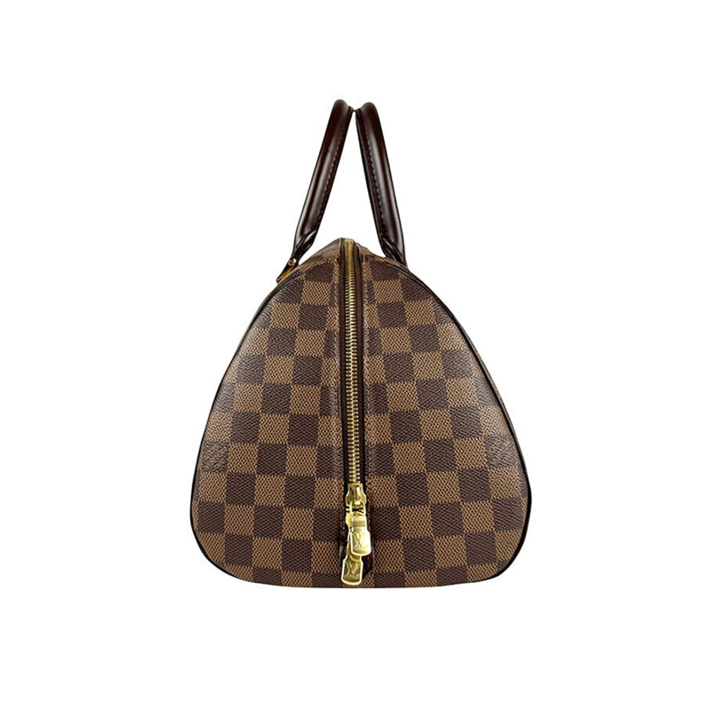 Louis Vuitton Damier Canvas Handbag Leather Ebene Rivera Brown Ebene Brown